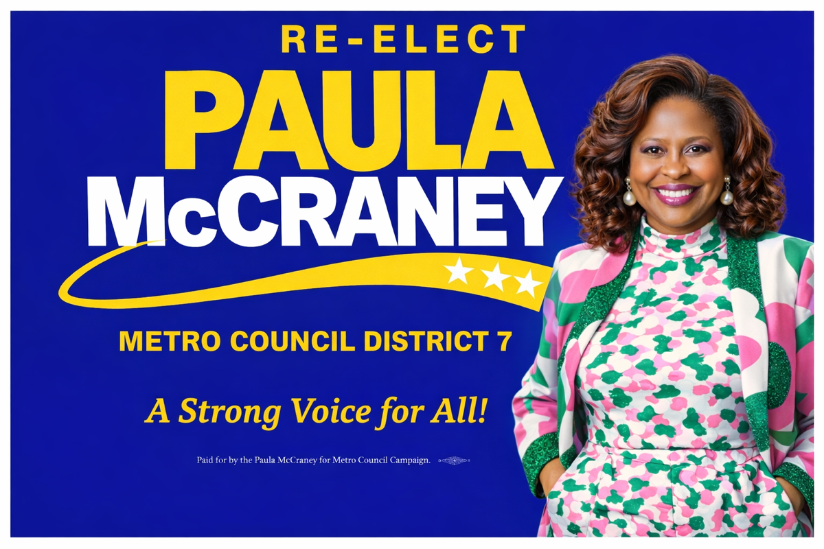 Re-elect Paula McCraney - Metro Council District 7 - A Strong Voice for All