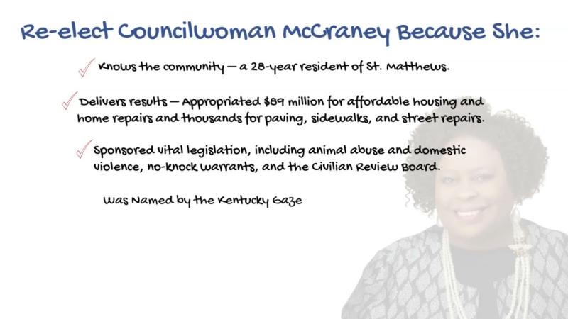 Re-elect Councilwoman McCraney